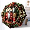 1 Stück Nussknacker Weihnachten Automatischer Öffnungs-/Schließschirm, Winddicht, Kompakter Faltbarer Schirm mit Leichtem Design für Damen/Herren215