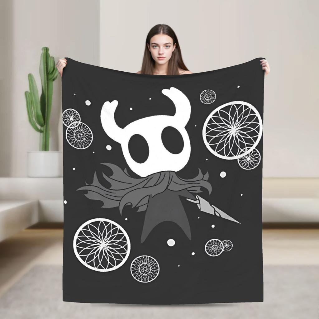 Hollow Knights Super Warm Blanket Girls Boys Plush Bedding Throws Print Couch Chair Flannel Bedspread Sofa Bed Cover