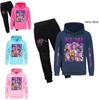 Kpop Demon Hunters Pattern Children Hoodie And Pants Set With Cartoon Print For Winter And Spring Play