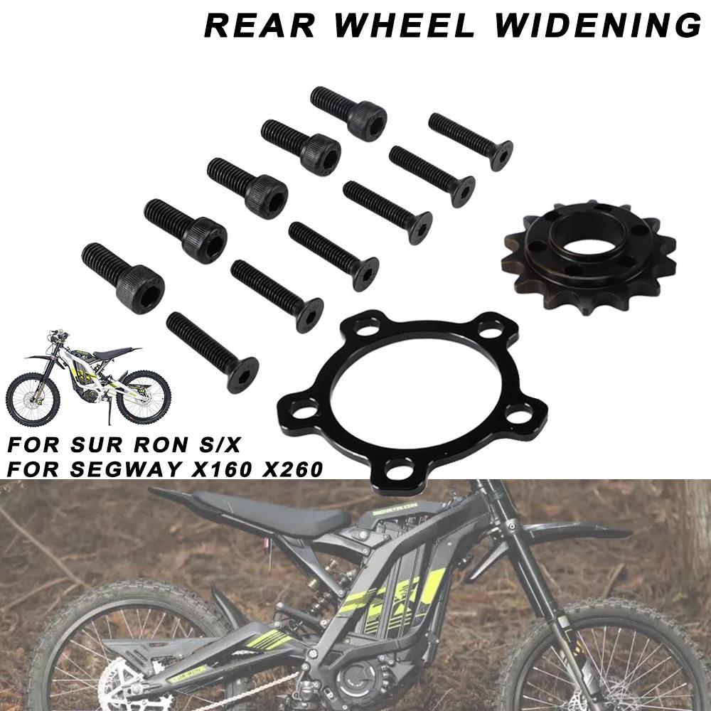 Motorcycle Rear Wheel Widening Kits Rear Wheel Widening with Chain Sprocket Screw For SURRON S X SEGWAY X160 X260 JFG