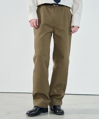 DRAW FIT Washed Officer Chino Pants [D.Beige]