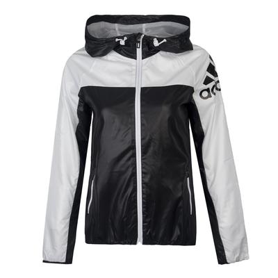 Sport Trainingsserie Äußeres Markenlogo Gewebte Lässige Kapuzenjacke Damen Jacken Weiß AY4046