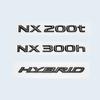 Glossy Black ABS Letters NX200 NX300 NX200t NX300h HYBRID Emblem For Lexus Car Trunk  Sticker Badge Accessories