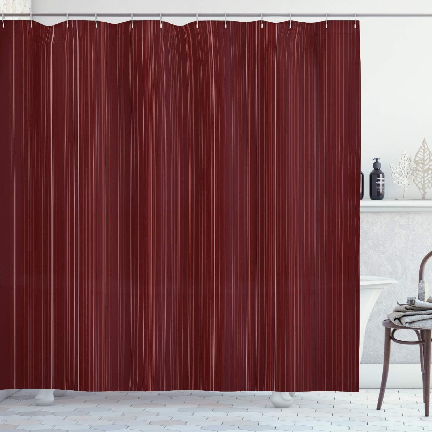 

Geometric Shower Curtain, Abstract And Contemporary Style Shapes Circles Squares Stripes Illustration, Cloth Fabric Bathroom W60H190(CM)-1 Pcs