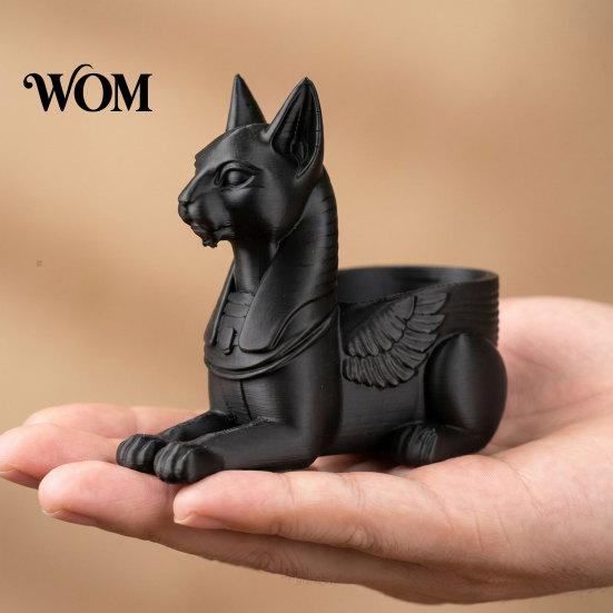Einzigartige Katzen-Heimdekoration Ägyptische Statue, 3D-gedruckte Bastet-Figur mit Aufbewahrung, Götterstatue Mythisches Wesen Schreibtisch-Organizer für Büro, Sammlerstück