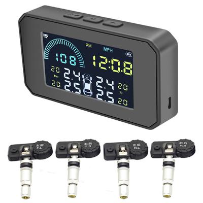 Excellent Car TPMS Easy Installation LCD Display Solar Power