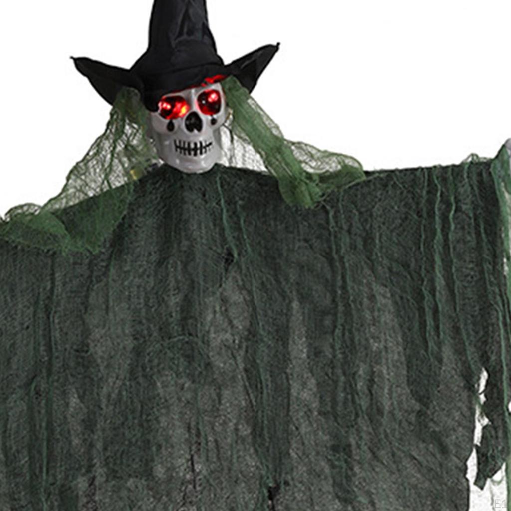 Halloween Hanging Decoration ,Flying with Hats, Festive Scene Setup Accessory Prank Glowing Witch