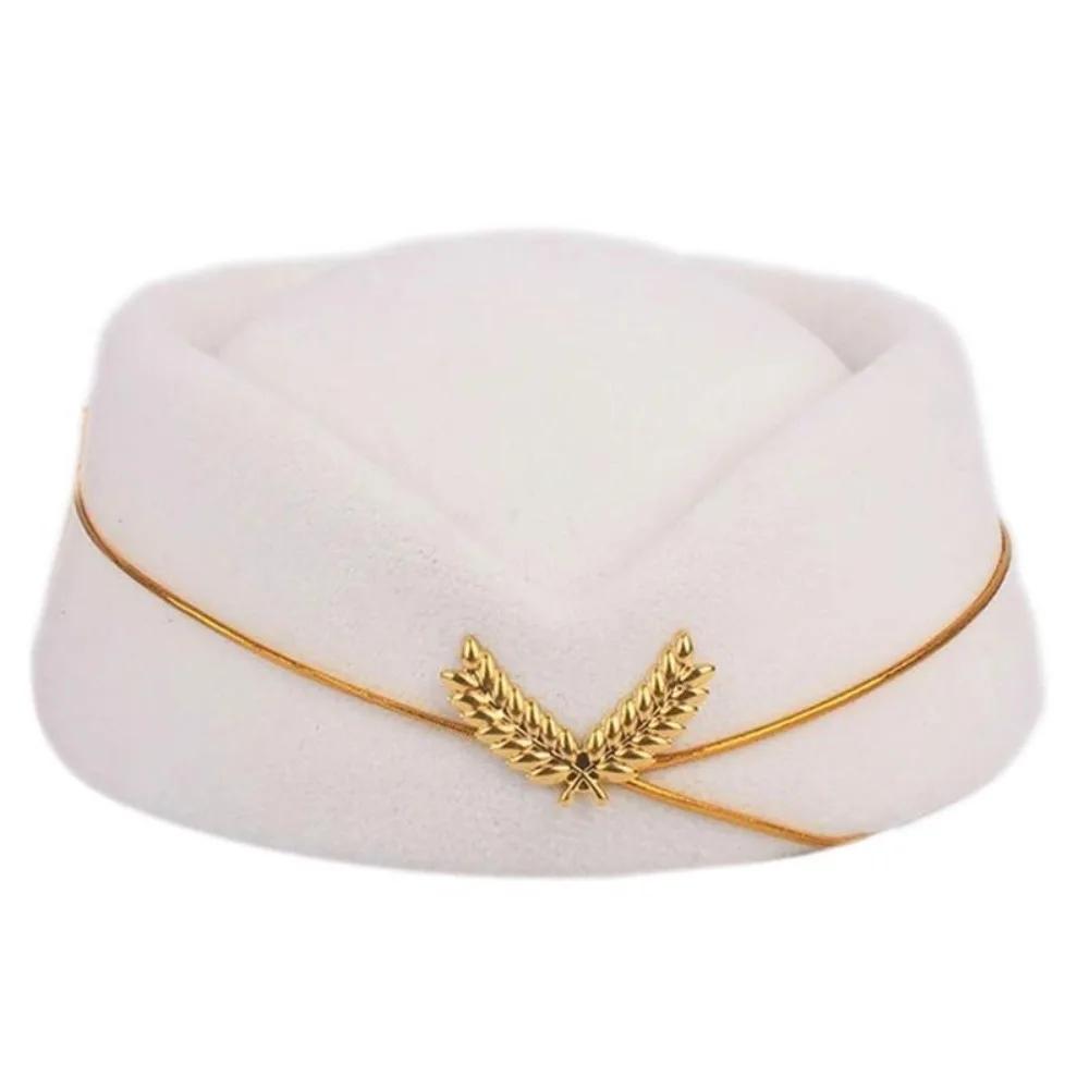 High-quality Work Cap Women Lady Stewardess Hat Beret Hat Air Hostesses Hat Party Hats
