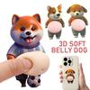 1/5Pair 3D Dog Stickers-Cute Puppy with Orange Outfit & Pastel Pink Background, Rubber Self-Adhesive Decals with Glitter Accents