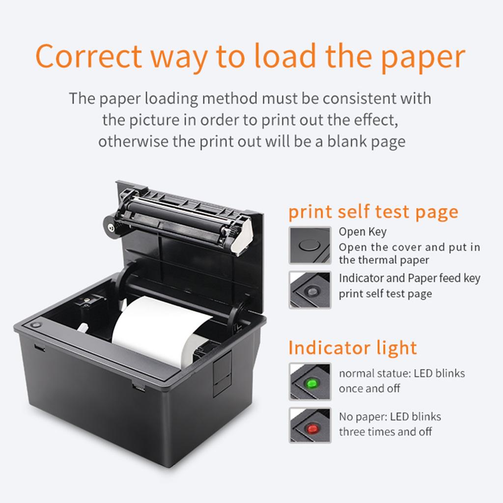  24V 3A   Thermal Line Printer with USB  232 TTL, Fast speed, POS, Paper Cutter, for Supermarket, Bank