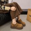 Muffin Thick-soled All-inclusive Women's Shoes Autumn New Small Height-increasing Leather Single Shoes