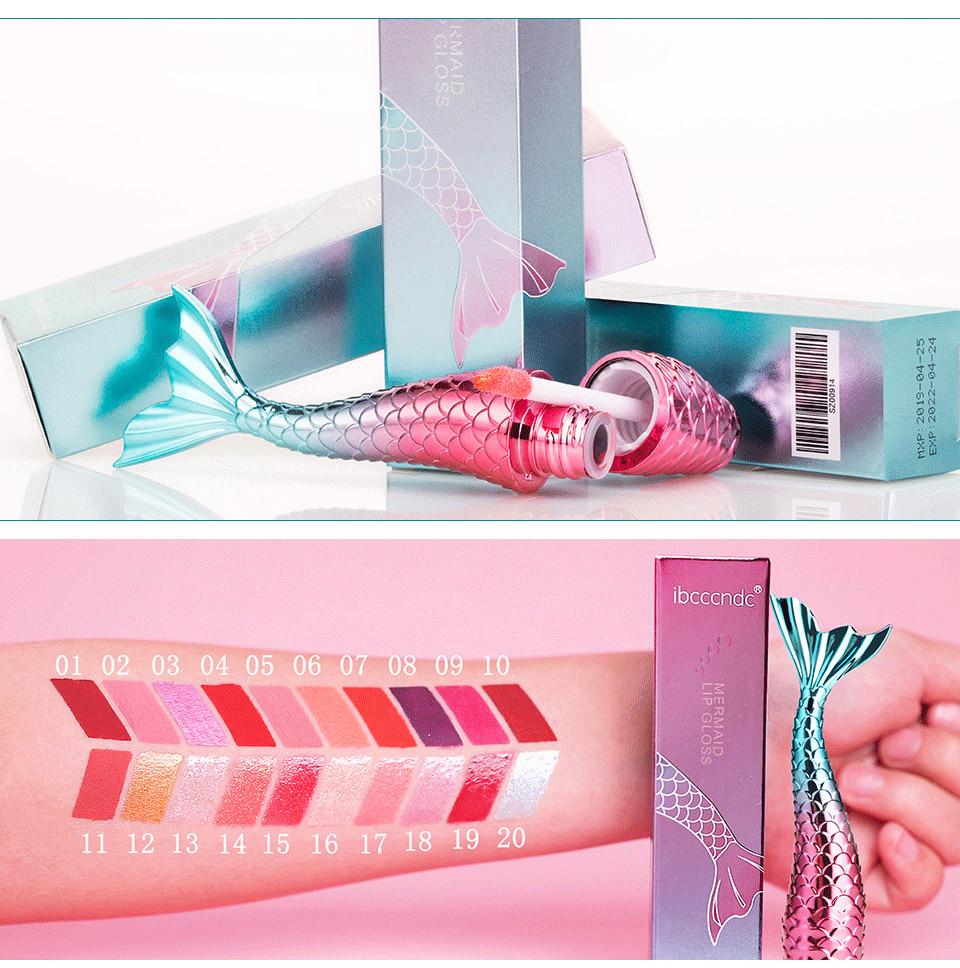 Liquid Crystal Glow Mermaid Lip Gloss Lip Tattoo Lipstick Makeup Mermaid Pigment Glitter Lip Gloss