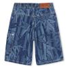 Kenzo Kids Eden Jungle 14 Years Waistband Denim Shorts