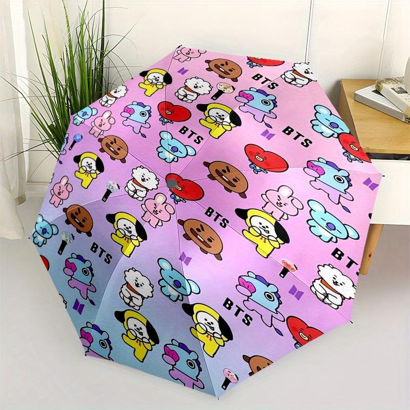 

1pc BT21 Character Pattern Umbrella with Plastic Handle,Suitable for All Seasons Home Travel Outdoor UmbrellaM1310