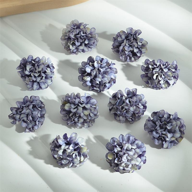 4cm Hydrangea Faux Flower Head for DIY Accessories: Clothes, Slippers, Wall Decor, Hairpins, Graduation Caps