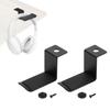 uxcell Headphone Holder Headset with Washers and Set of Black Stand, Aluminum, Hook, Under-Desk Hanger, Screws, 2, (5cm)