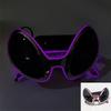 Occhiali da Sole Alieno LED Divertenti Accessori Costume Lenti Nere Occhiali Luminosi per Donne Uomini Bambini Bambine Occhiali per Halloween