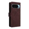 Phone Case For Google Pixel 10/10 Pro/9/9 Pro , Zipper Wallet Multiple Card Slots Leather Cover with Wrist Strap