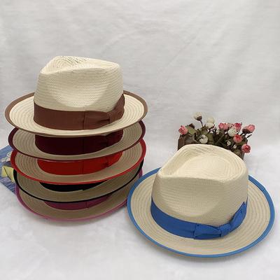 Classic Fashion Men'S And Women'S Same Hand-Woven Jazz Top Hat, Sunshade Straw Hat, Spring And Summer Hat