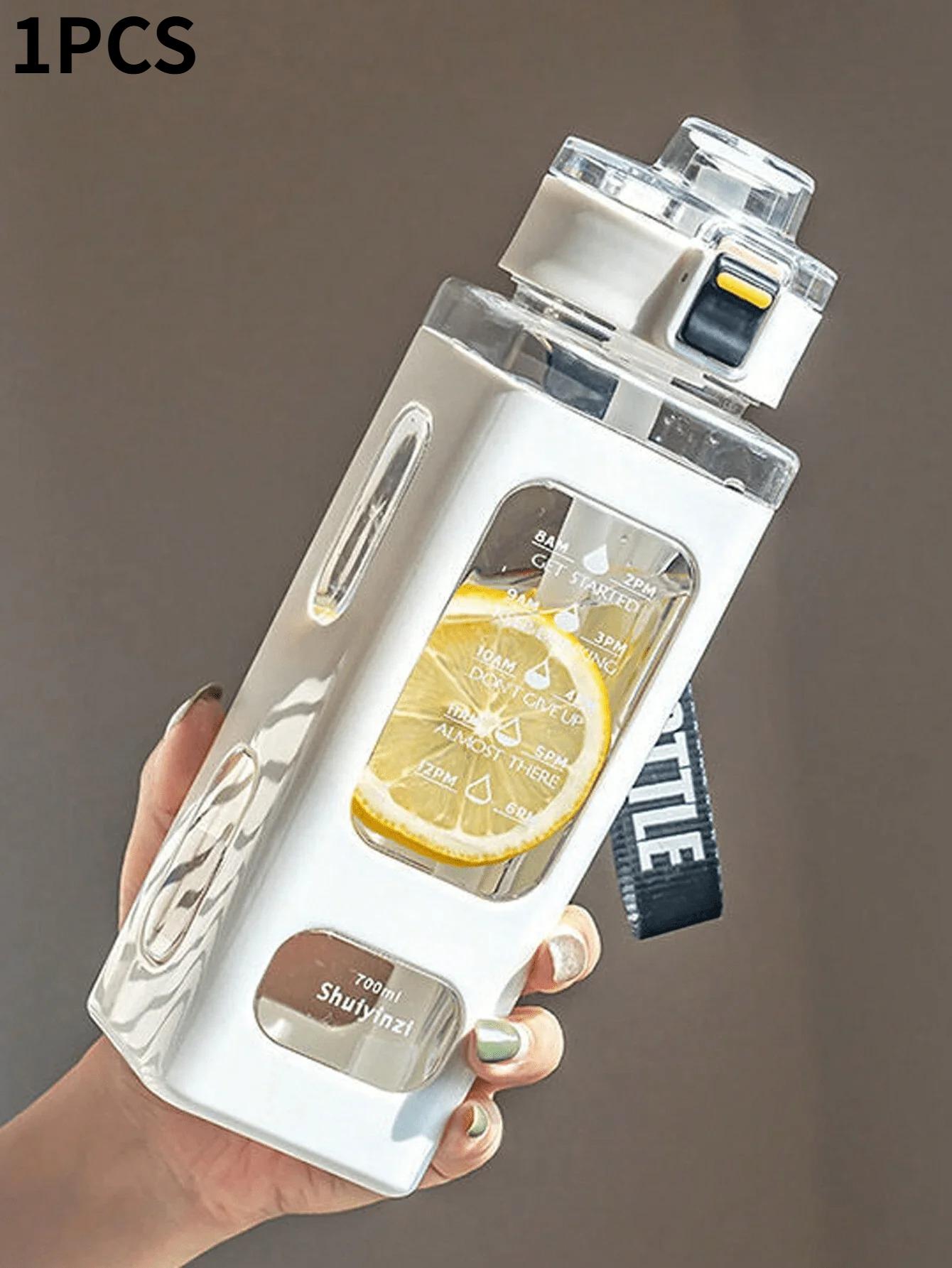 

Portable Sports Outdoor Bouncing Dual-Layer Straw Cup, 700/900ML Direct Drink Space Cup, Festive Use with Straw Water Bottle 0.7L белый