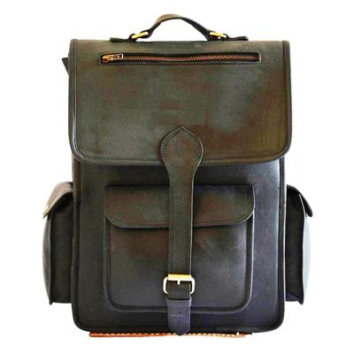16" Leather Backpack Laptop Men Travel Rucksack School Vintage Shoulder Bag