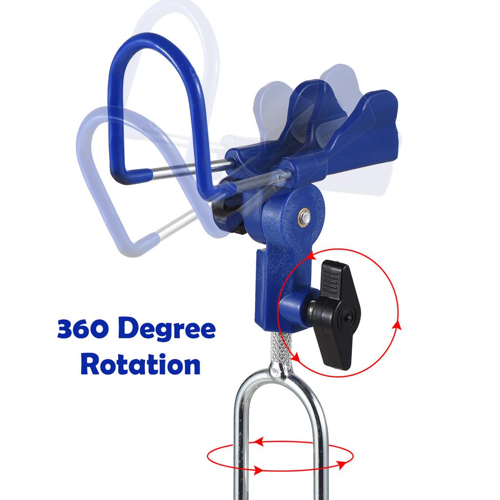 4pcs 360 Degrees Adjustable Detachable Stainless Steel Rod Holder Fishing Pole Stand