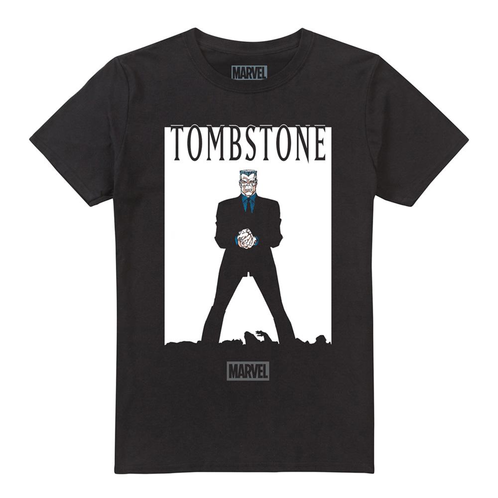 Marvel Unisex Adult Retro Tombstone Cover T-Shirt