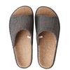Design Ergonômico Sala de Verão Interna Aberta Japonesa Escuro Tamanho M [YAKIDA] Chinelos, Chinelos, Linho, Sapatos, Silencioso, Leve, Dedos, Antiderrapante, Masculino e