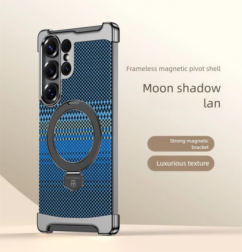Luxe Metalen Bumper Case voor Samsung Galaxy S26 Ultra/S25 Ultra/S24 Ultra Magnetische Cover met 360° Ring Standhouder Randloos