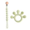 Silicone Pacifier Chain Finger Teether Cartoon Baby Teether No Bpa Teething Ring Baby Care Equipment Silicone Baby Care Utensils