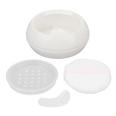Makeup Powder Container Refillable Empty Loose Powder Box with Powder Puff Sifter Spoon for Travel Daily Use