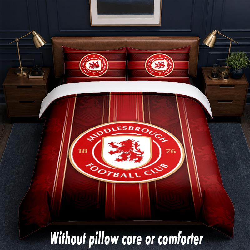 Set Biancheria da Letto Design Middlesbrough 1 Copripiumino + 2 Federe Morbido Traspirante Biancheria da Letto per la Casa