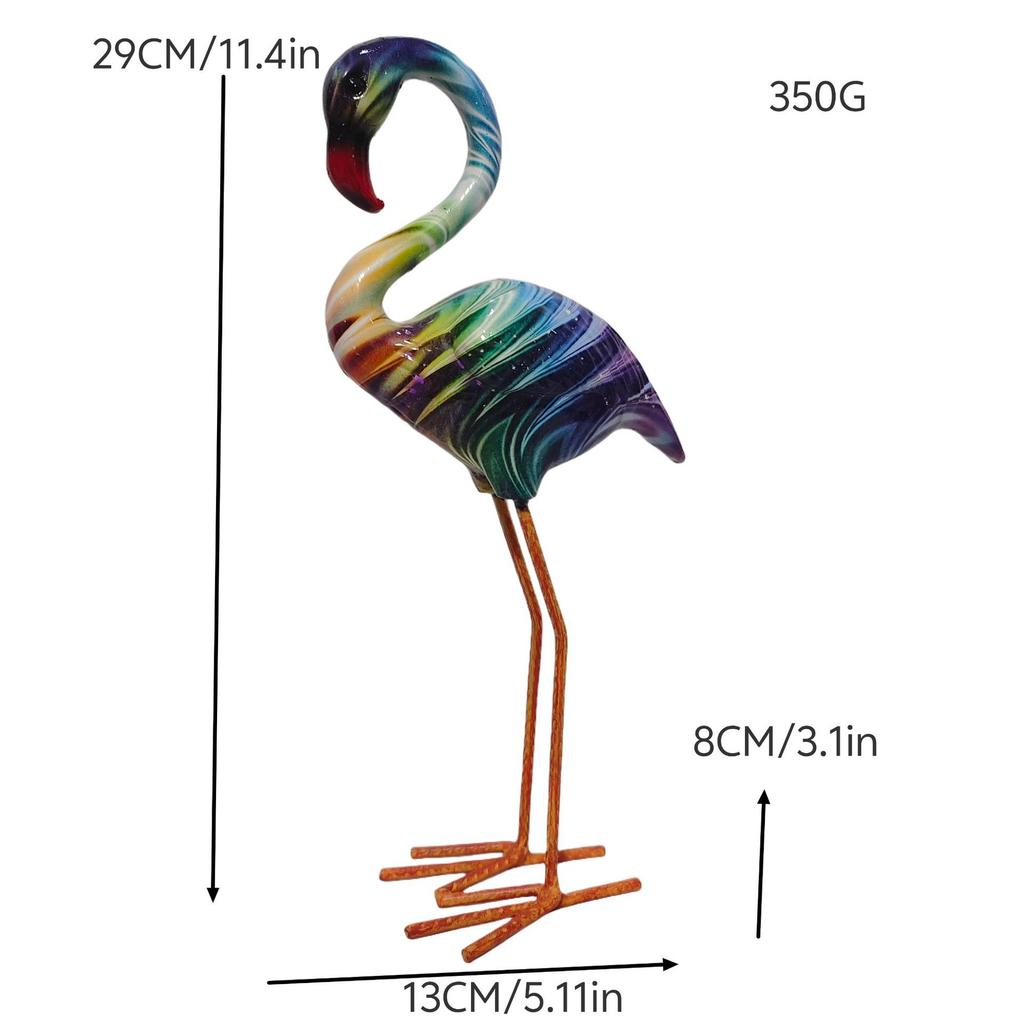 Graffiti Flamingo Sculpture Water Transfer Printing Animal Statue Home Decor Living Room Bookshelf TV Cabinet Desktop Ornament