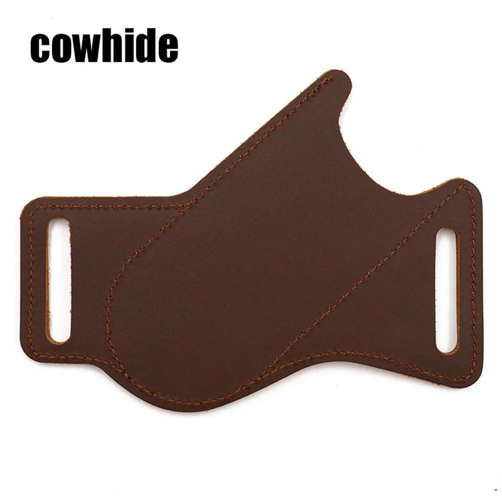 Leather Pocket EDC Belt for Man Folding Knife Sheath for 5 Inch Folding Cross Draw Right Side Carry Open Top 2025