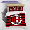 3pcs A-AC Milan Design Cover Set - HD Printed Bedding with 1 Cover and 2 Pillowcases - Perfect for Home and Dorm Decor
