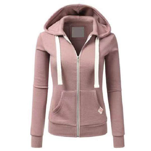 Codzienny Damski Jesienny Jednolity Kolor Bluza z Długim Rękawem Kieszenie Zamek Błyskawiczny Sportowa Odzież Wierzchnia Płaszcz Bluzy Damskie Kieszonkowy Płaszcz Bluzy Plus Size