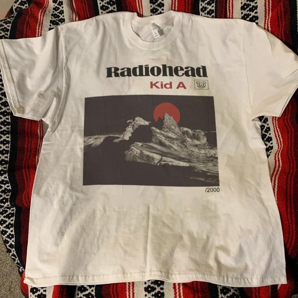 Футболка группы Radiohead, Белая унисекс футболка в ретро-стиле Radiohead S-5XL KH14016 Унисекс футболка S