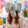 Long Trunk Plush Animal Hat Large Ears Cartoon Costume Cap Funny Kids Plush Elephant Hat  Easter