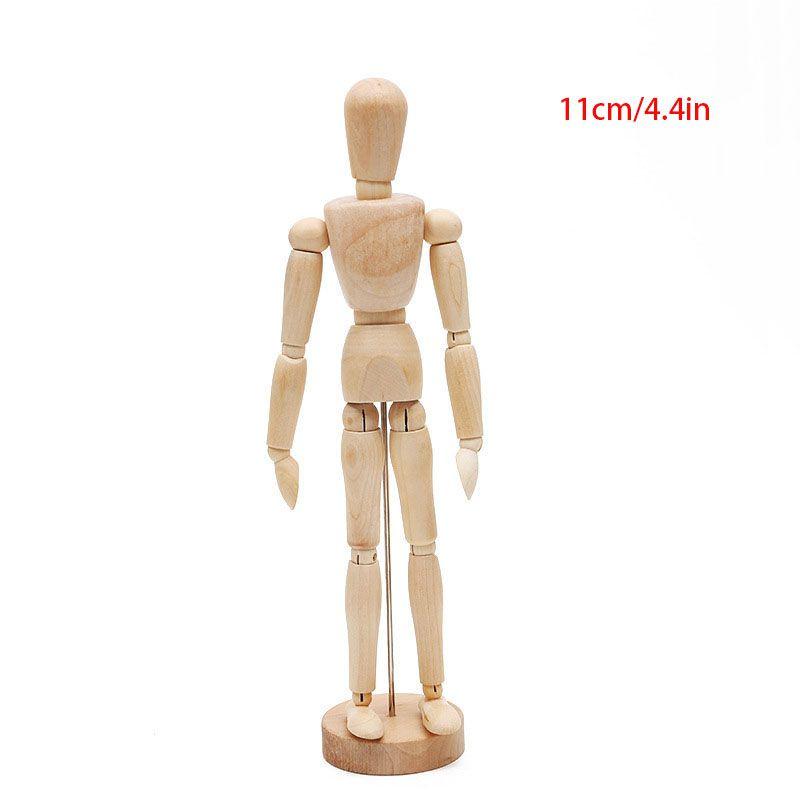 

High Quality Wooden Articulated Mannequin Human Figure For Artists And Decor 11cm