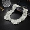 Pearl Beaded Lace Trim Collar Ribbons Wedding Jewelry for Clothes Dress Collars Fashion Accessories