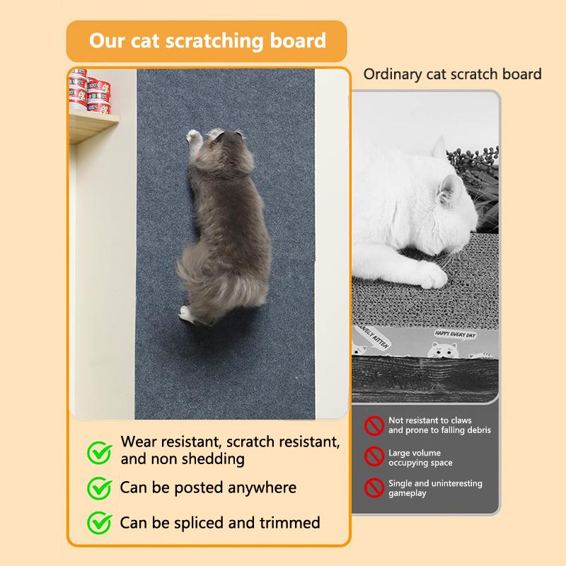 Self-Adhesive Carpet Cats Scratch Board Wall Anti Cat Scratch Sofa Diy Cats Scratch Board Sofa Protection Paws Sharpen Trimmable