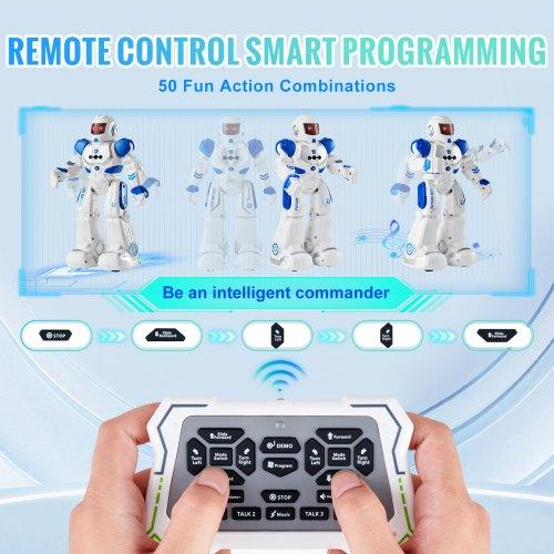 VEVOR RC Robot Toys for Kids, Gesture Sensing Programmable Remote Control Smart Robot
