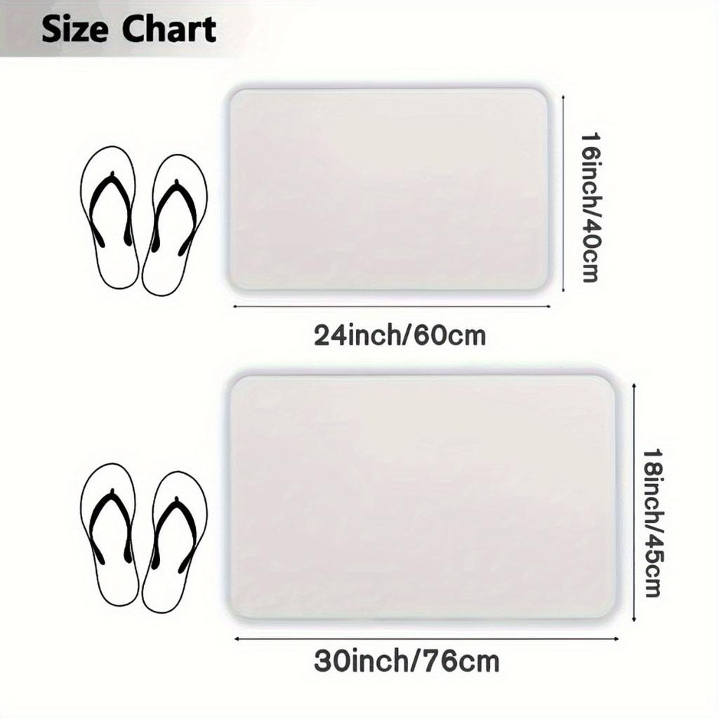 1Pcs Vibrant Floral Pattern Floor Mat Modern Kitchen Polyester Rug Non-Slip Colorful Indoor Carpet, For Home Bathroom Bedroom Living Room Decor