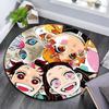 Demon Slayer Round Area Rug,Carpet Rug for Living Room Bedroom Sofa Playroom Decor,Non-slip Floor Mat