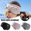 Thermo-Fleece-Stirnband fürs Radfahren, Ohrenschützer mit Brillenloch für Motorrad, Wintersport, Skifahren