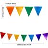 WTEMPO DIY Bunte Dreiecksflaggen Wimpelketten für Festliche Karneval Weihnachten Geburtstag Hochzeit Halloween Feiertage Innen Außen Partyzubehör