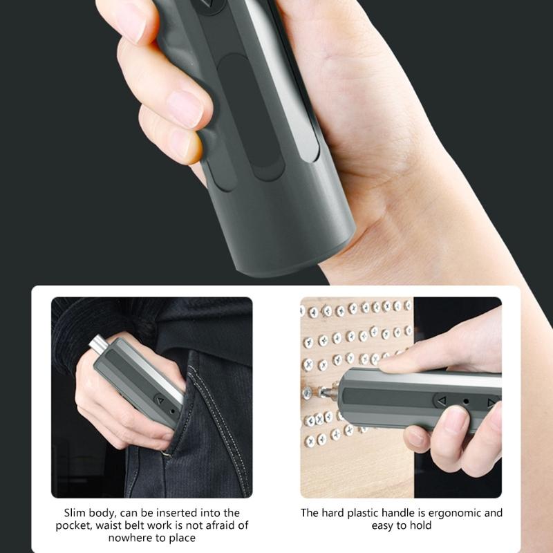 Mini Electric Screw Driver Kits with Magnetic Bits Rechargeable Electric Screwdriver, Power Cordless Screwdriver Set