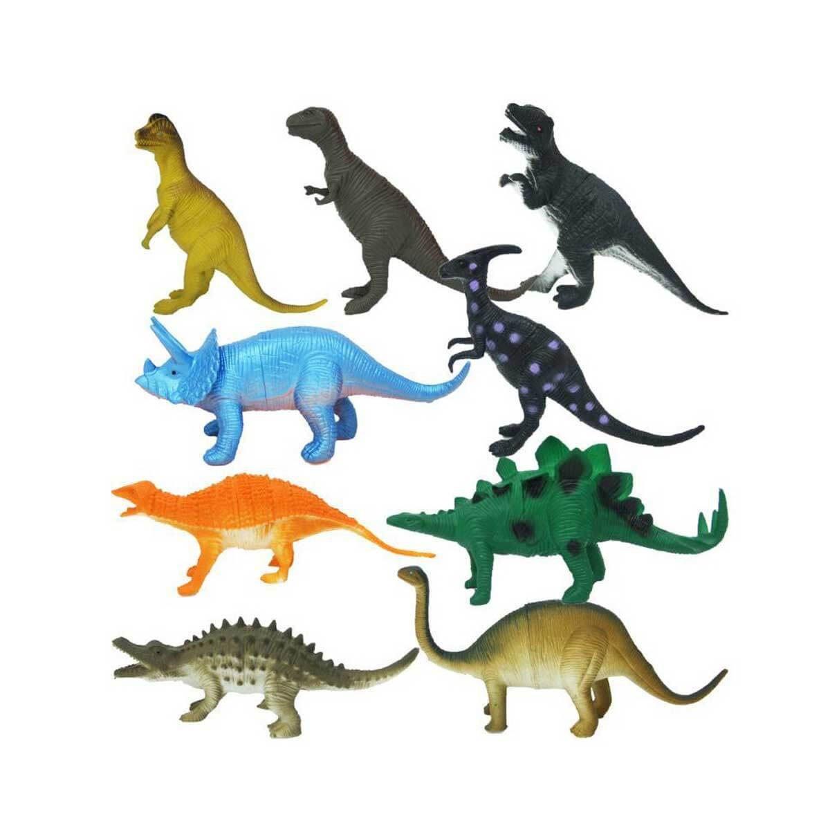 

0714 World of Dinosaurs Набор из 9 игр с животными и сумкой - Sunman