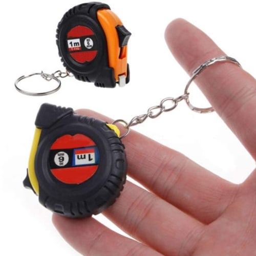 PULABO Retractable Ruler Tape Measure Tool Keychain Mini Pocket Size Metric 1 Meter Measuring Tape Practical