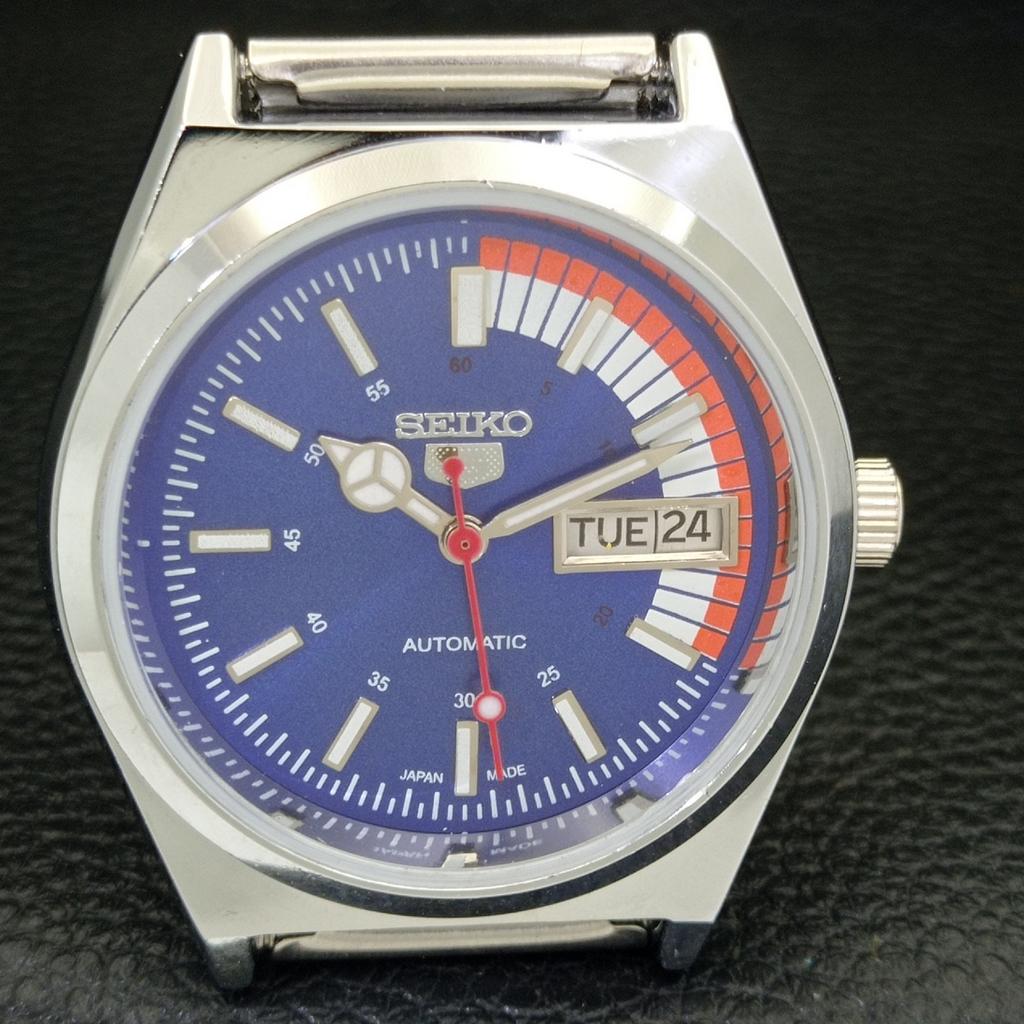 REFURBISHED SEIKO 5 AUTOMATIC 6309A VINTAGE JAPAN MENS BLUE DIAL WATCH a440907-4 Sk-a440907